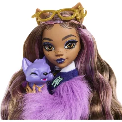 Monster High Clawdeen Wolf basisdukke - 8 tilbehørs dele - 30 cm