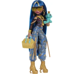 Monster High Cleo De Nile basisdukke - 8 tilbehørs dele - 30 cm
