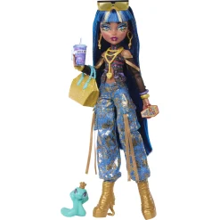 Monster High Cleo De Nile basisdukke - 8 tilbehørs dele - 30 cm