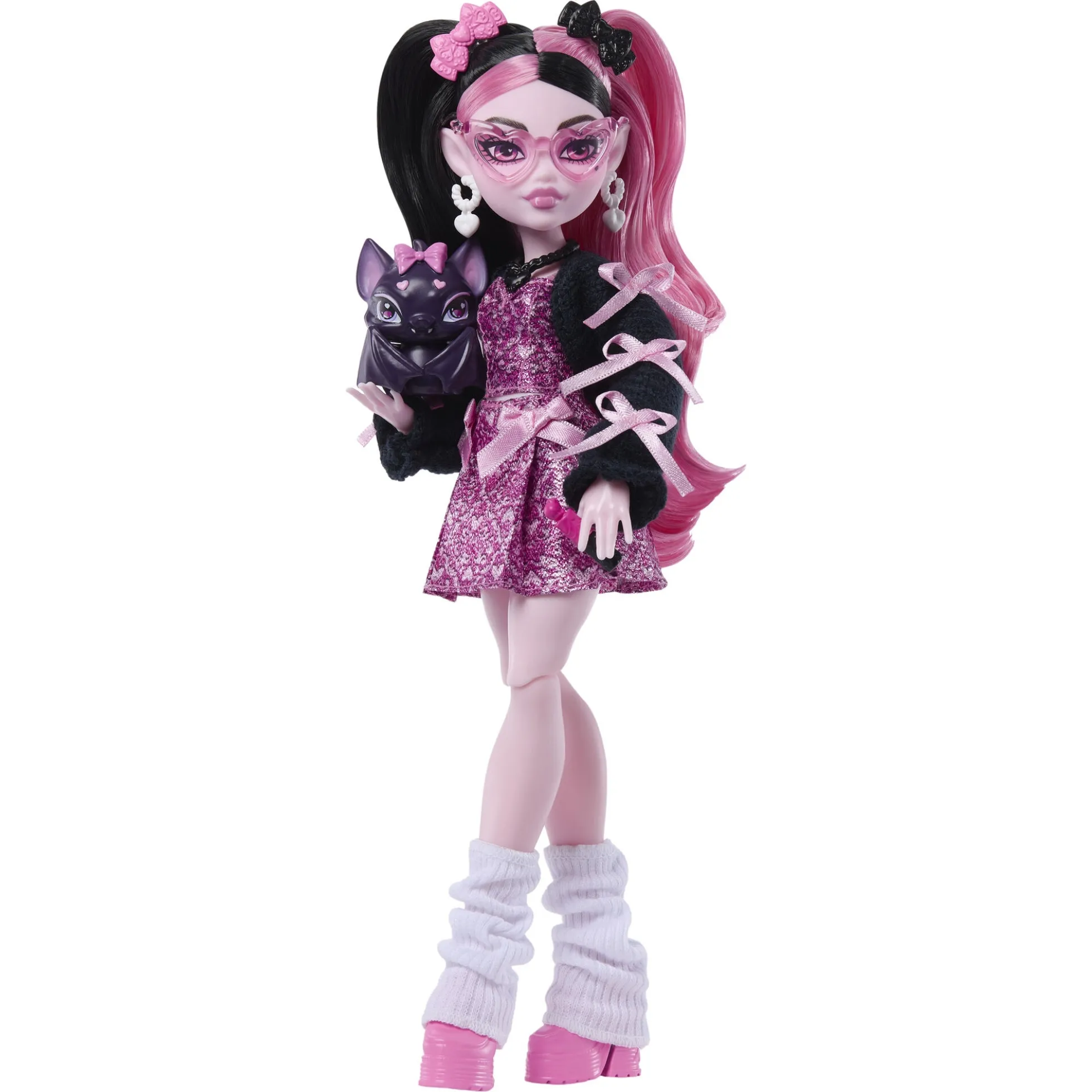 Monster High Draculaura basisdukke - 8 tilbehørs dele - 30 cm