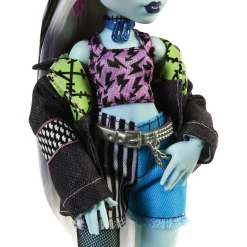 Monster High Frankie Stein basisdukke - 9 tilbehørs dele - 30 cm