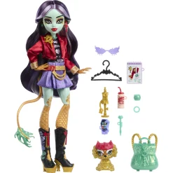 Monster High Jinafire Long basisdukke - 8 tilbehørs dele - 30 cm
