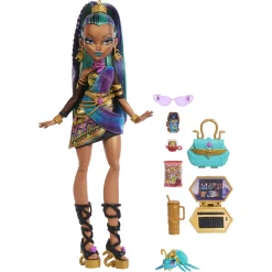 Monster High Nefera De Nile basisdukke - 8 tilbehørs dele - 30 cm