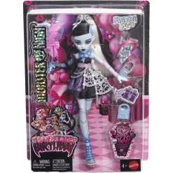Monster High Scary Sweet Birthday Frankie Stein dukke - 8 tilbehørs dele - 30 cm