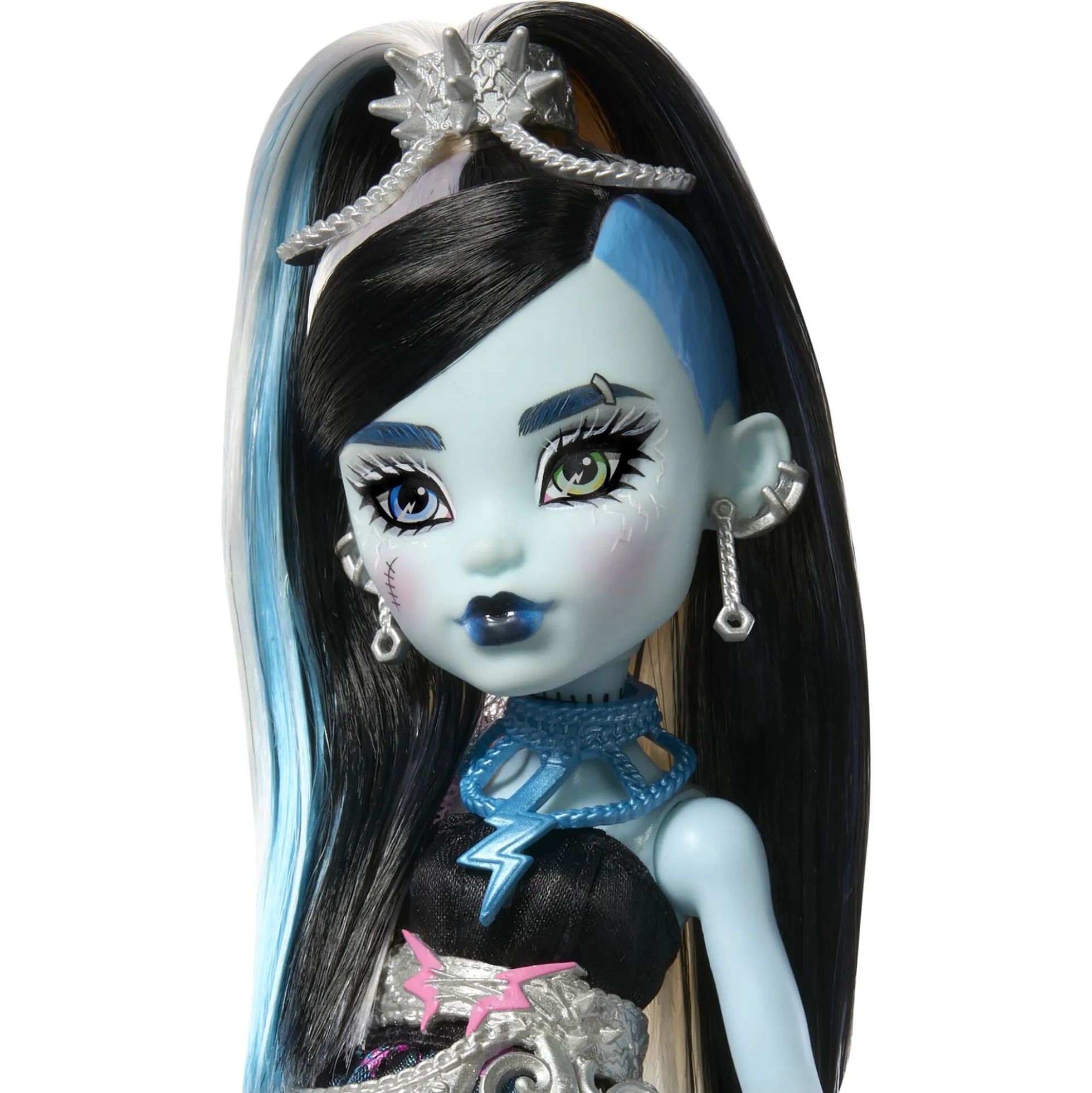 Monster High Scary Sweet Birthday Frankie Stein dukke - 8 tilbehørs dele - 30 cm