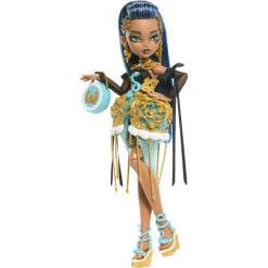Monster High Scary Sweet Birthday Cleo De Nile dukke - 8 tilbehørsdele - 30 cm
