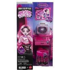 Monster High Self-Scare Secrets Draculaura dukke - 13 tilbehørs dele - 30 cm