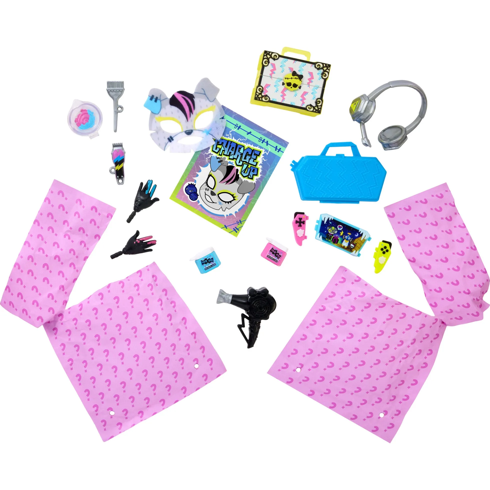 Monster High Self-Scare Secrets Cleo De Nile - 13 tilbehørs dele - 30 cm