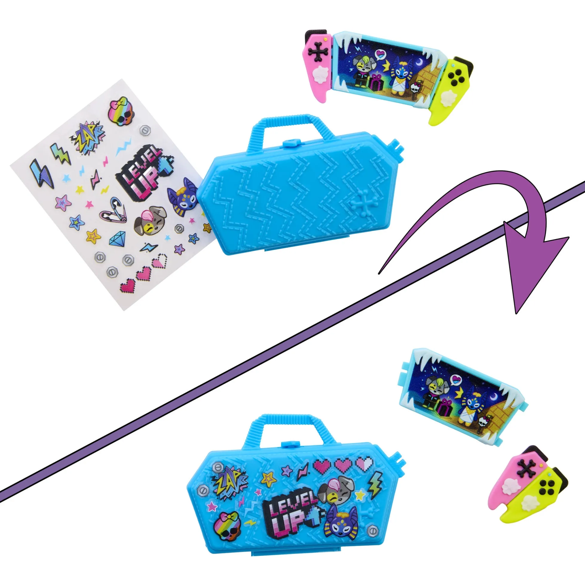 Monster High Self-Scare Secrets Cleo De Nile - 13 tilbehørs dele - 30 cm