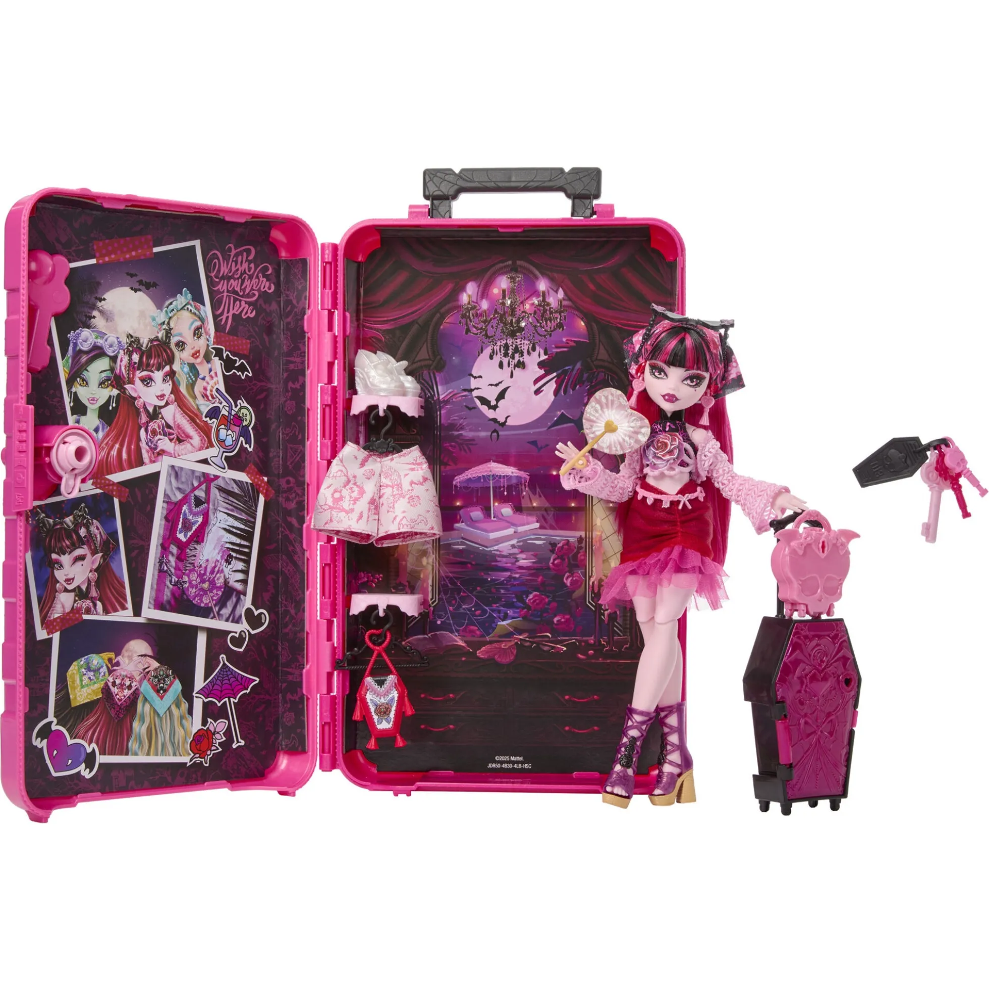 Monster High Skulltimate Secrets Draculaura dukke - Gore-geous Oasis - 19+ dele - 30 cm