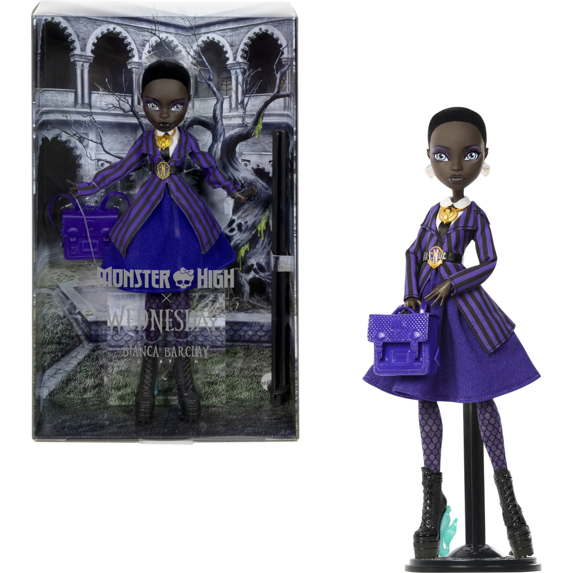 Monster High x Wednesday - Bianca Barclay samlerdukke - 30 cm