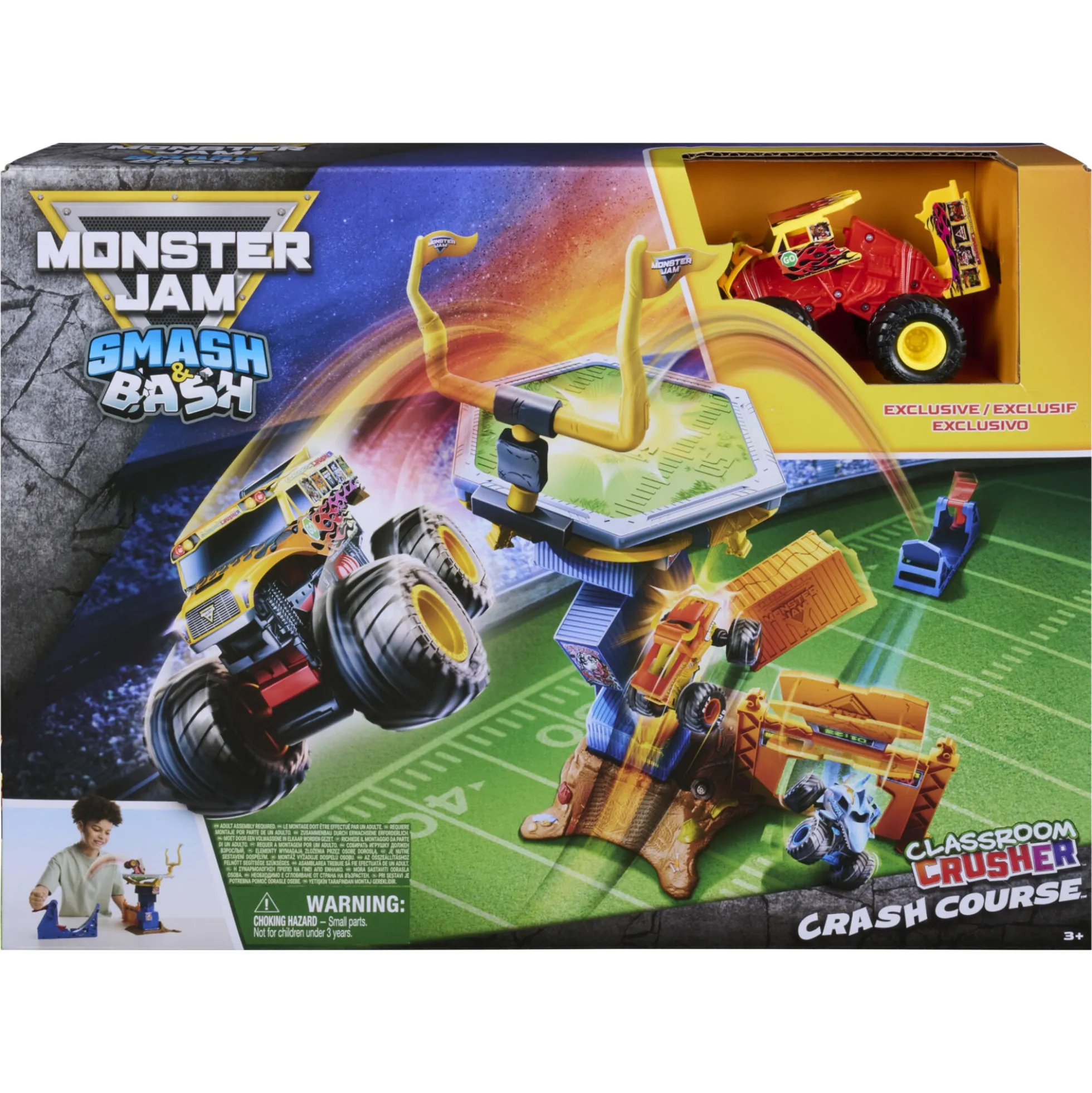 Monster Jam Smash & Bash Crash Course legesæt - 40 cm