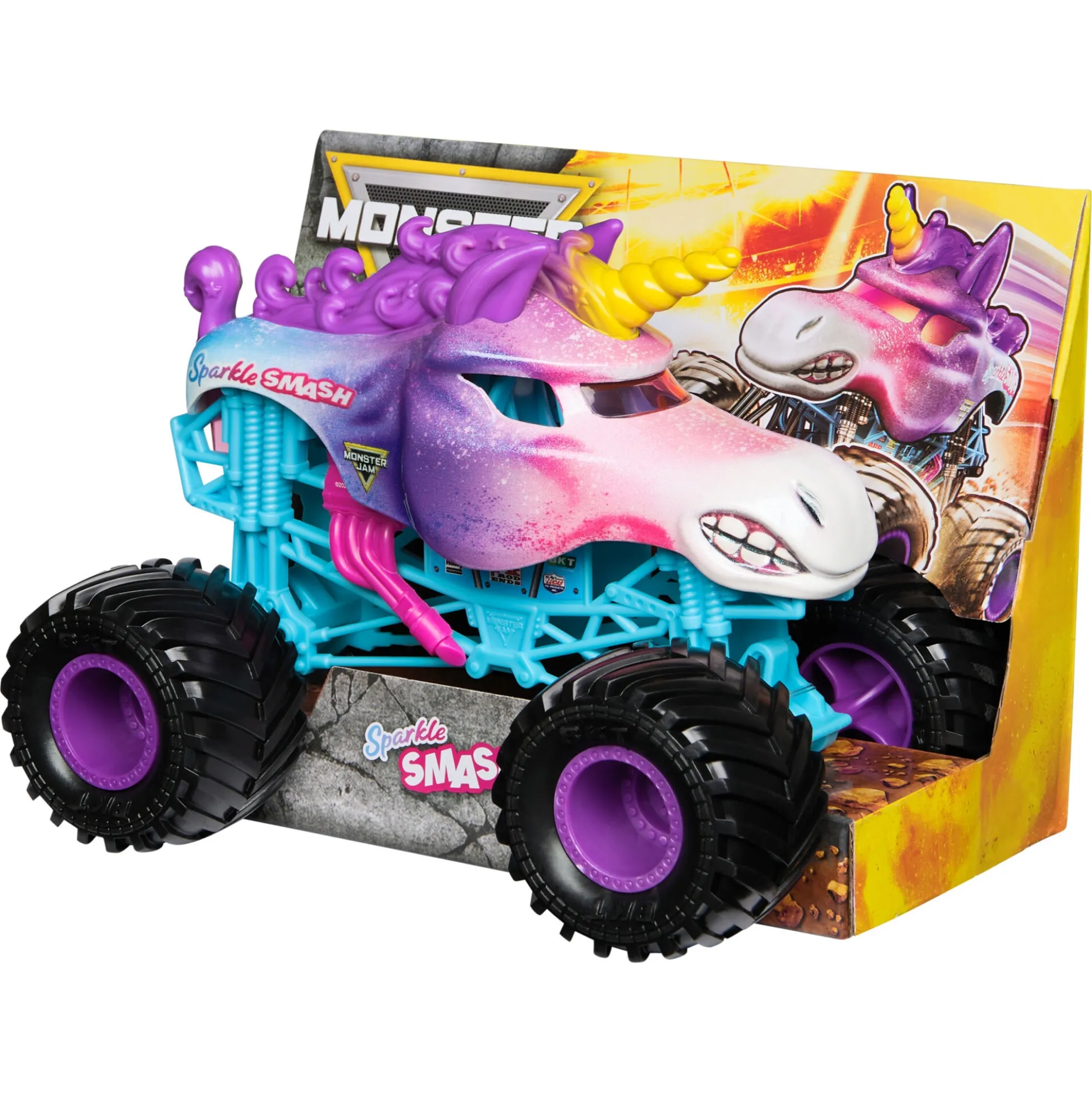 Monster Jam Sparkle Smash samler monster truck - 1:24
