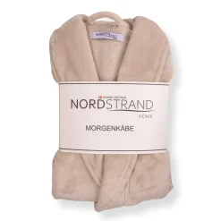 Morgenkåbe str. 8-10 år - 100% blød fleece børnekåbe - Sand
