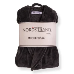 Morgenkåbe str. 8-10 år - 100% blød fleece børnekåbe - Mørkegrå