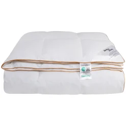 100% moskusdundyne - NOMITE helårsdyne (allergivenlig) - 140x220 cm - Ekstra fint bomuldssatin bolster - Borg Living Årsdynen 2026