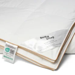 100% moskusdundyne - NOMITE helårsdyne (allergivenlig) - 140x220 cm - Ekstra fint bomuldssatin bolster - Borg Living Årsdynen 2026
