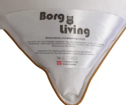 Moskusdun hovedpude - Høj - 50x70 cm - 3 kamre hovedpude - Borg Living