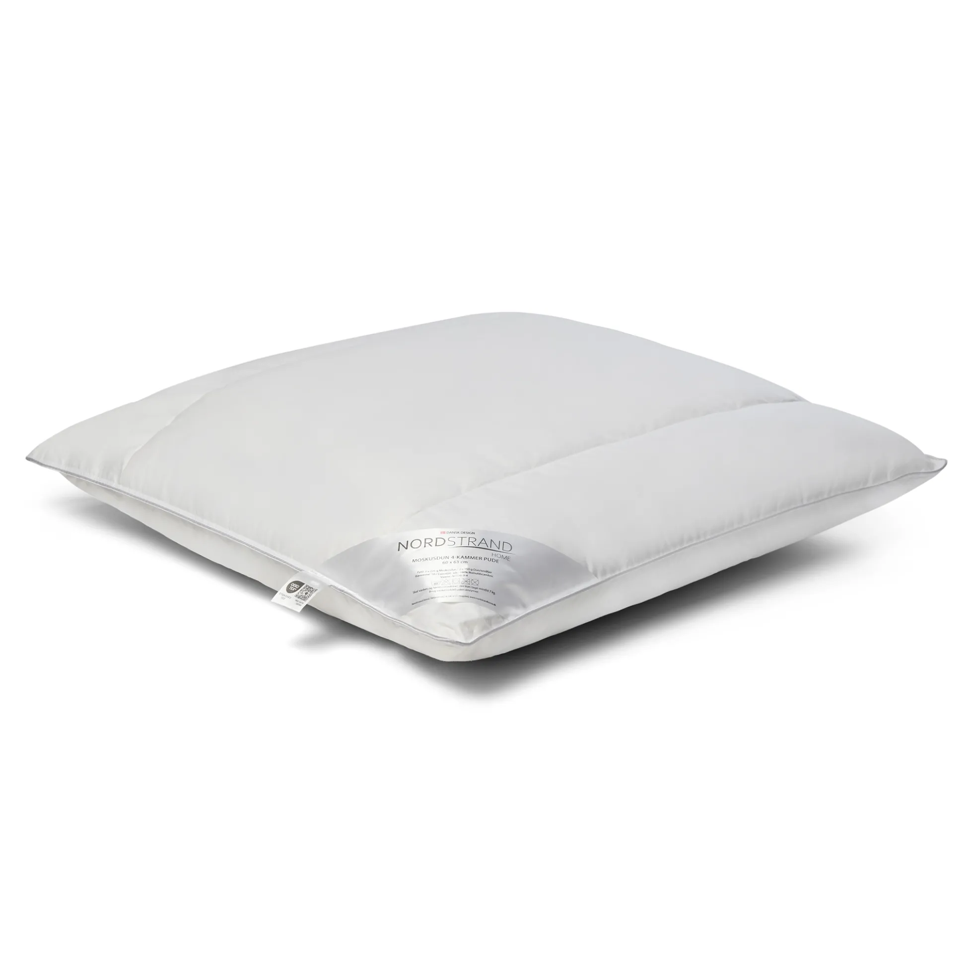 Moskusdun pude - 4 kammer hovedpude - 60x63 cm - Nordstrand Home