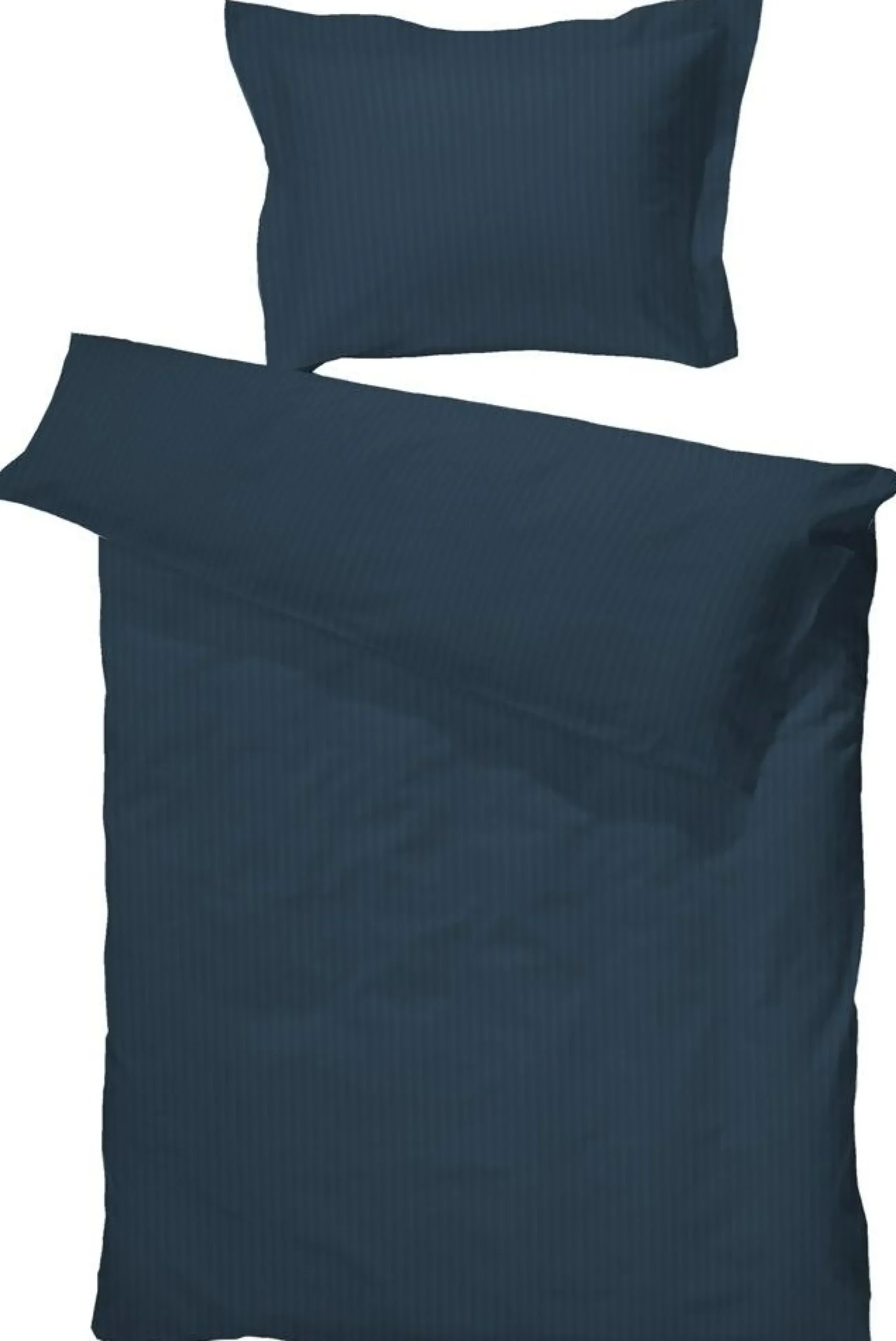 Mørkeblåt sengetøj - 100% egyptisk bomuldssatin - Baby sengetøj 70x100 cm - Turistripa - Smalle striber