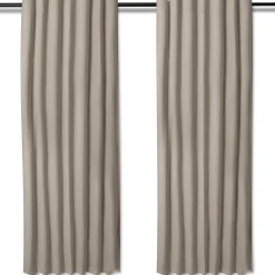 Mørklægningsgardin - 1 stk. færdigsyet gardin 140x175 cm - Beige - Nordstrand Home blackout gardinlængder med rynkebånd