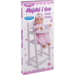 My Baby dukkehøjstol i træ til 40-60 cm dukker - 51x21x24 cm