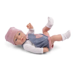 My Baby Liva babydukke til dukkeleg - lyserødt hjerte - 41 cm