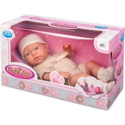 My Baby Liva babydukke til dukkeleg - beige sparkedragt - 41 cm