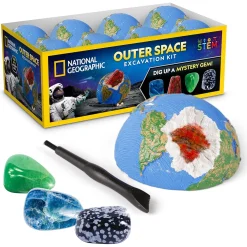 National Geographic mini rumudgravningssæt - 6x3x9 cm - assorteret