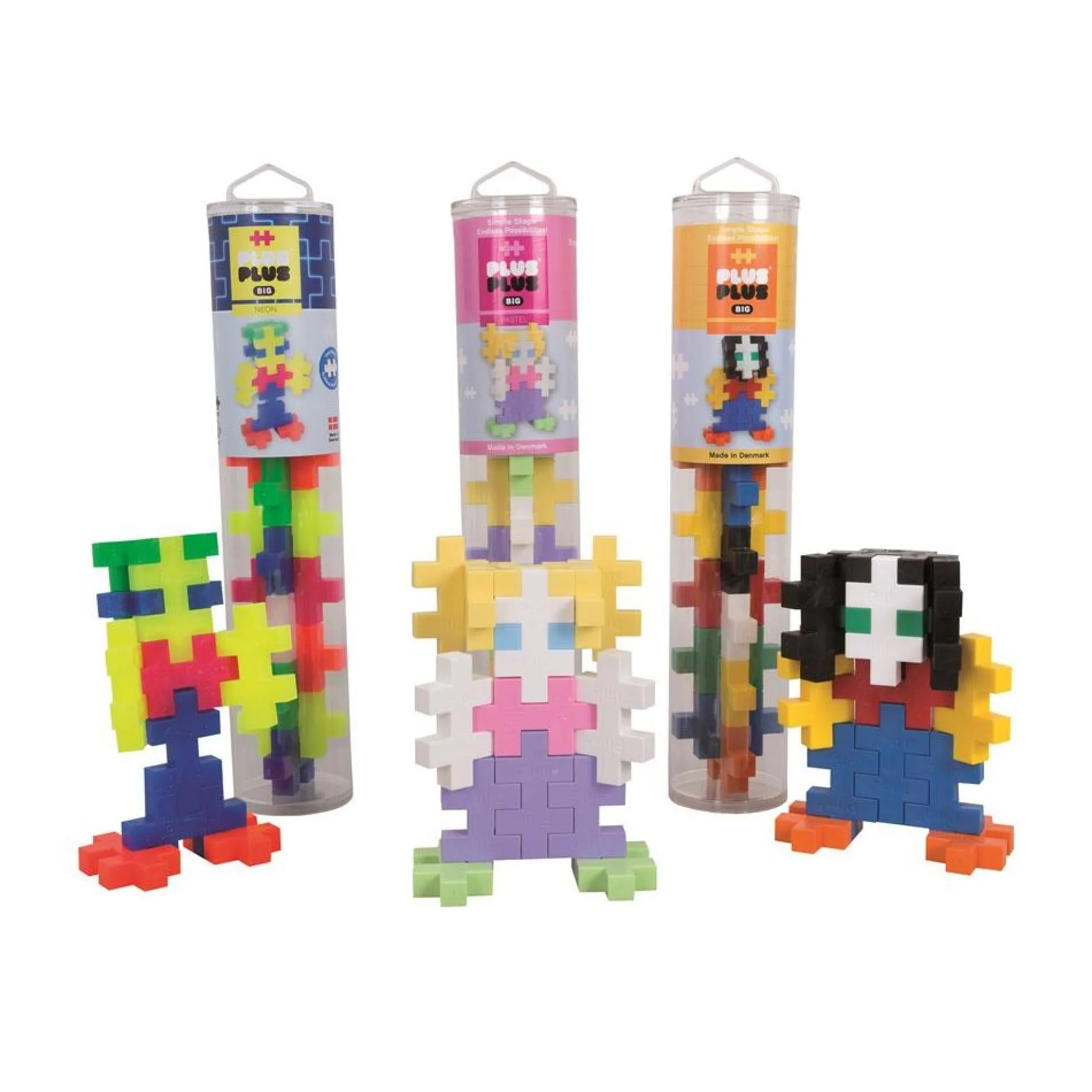 Neon mix, 15 pcs- Plus-Plus BIG