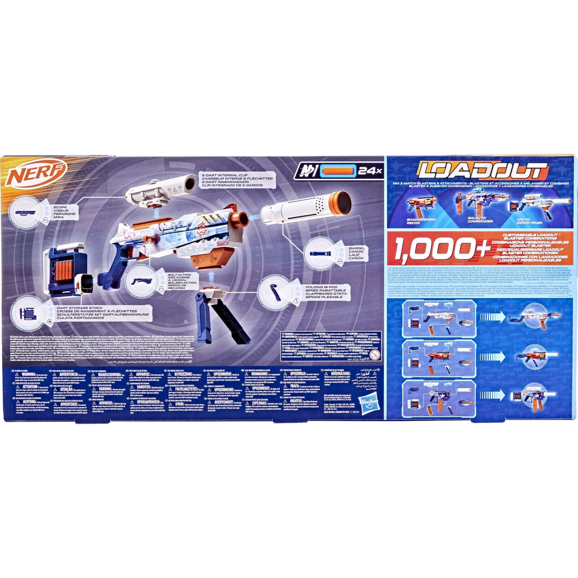 NERF LoadOut Arctic Zerostriker blaster gevær - inkl. 24. patroner