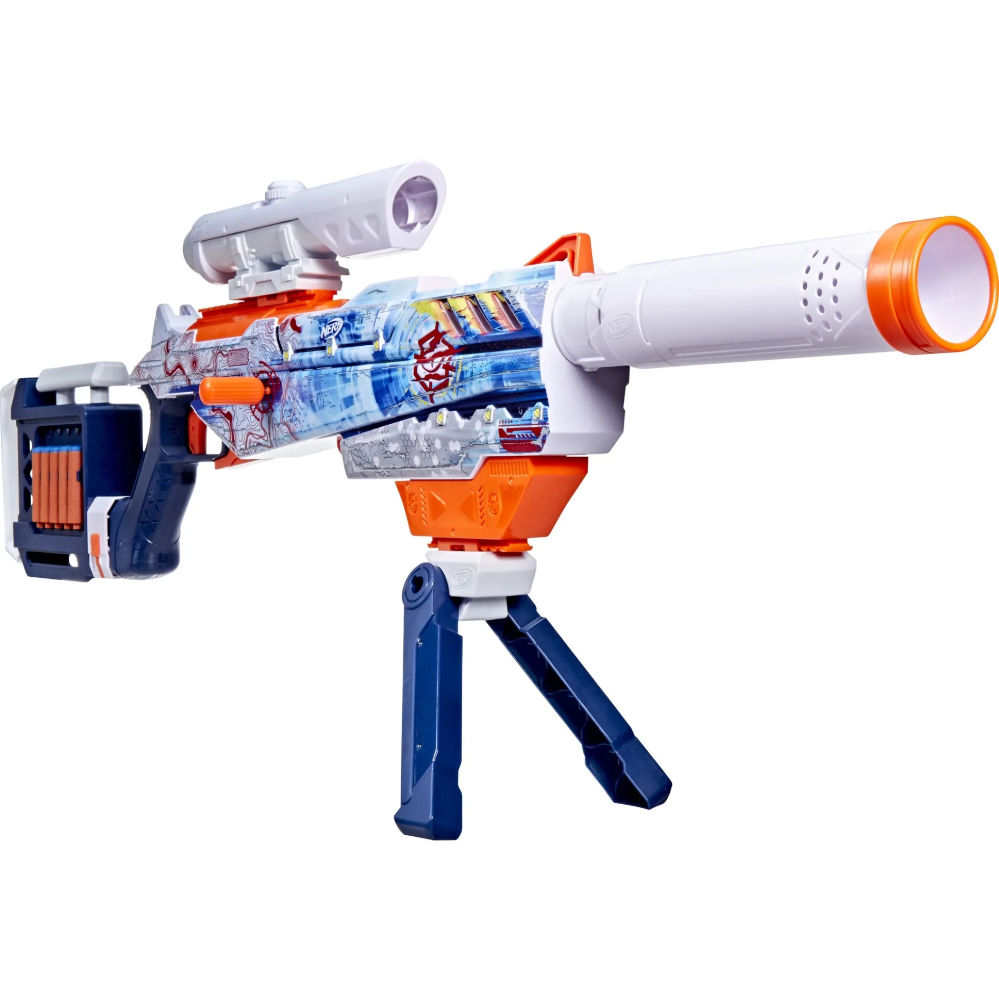 NERF LoadOut Arctic Zerostriker blaster gevær - inkl. 24. patroner