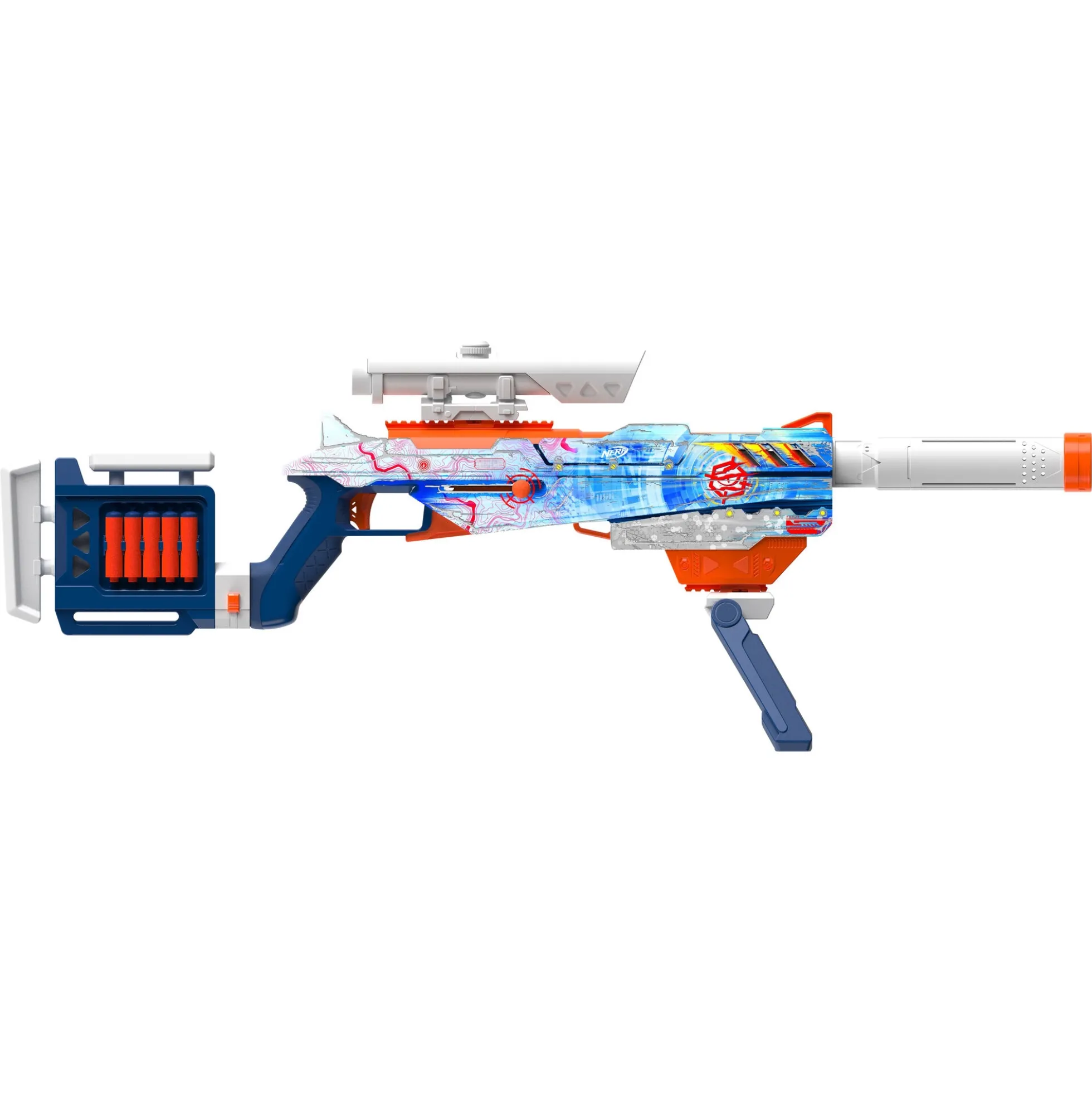 NERF LoadOut Arctic Zerostriker blaster gevær - inkl. 24. patroner