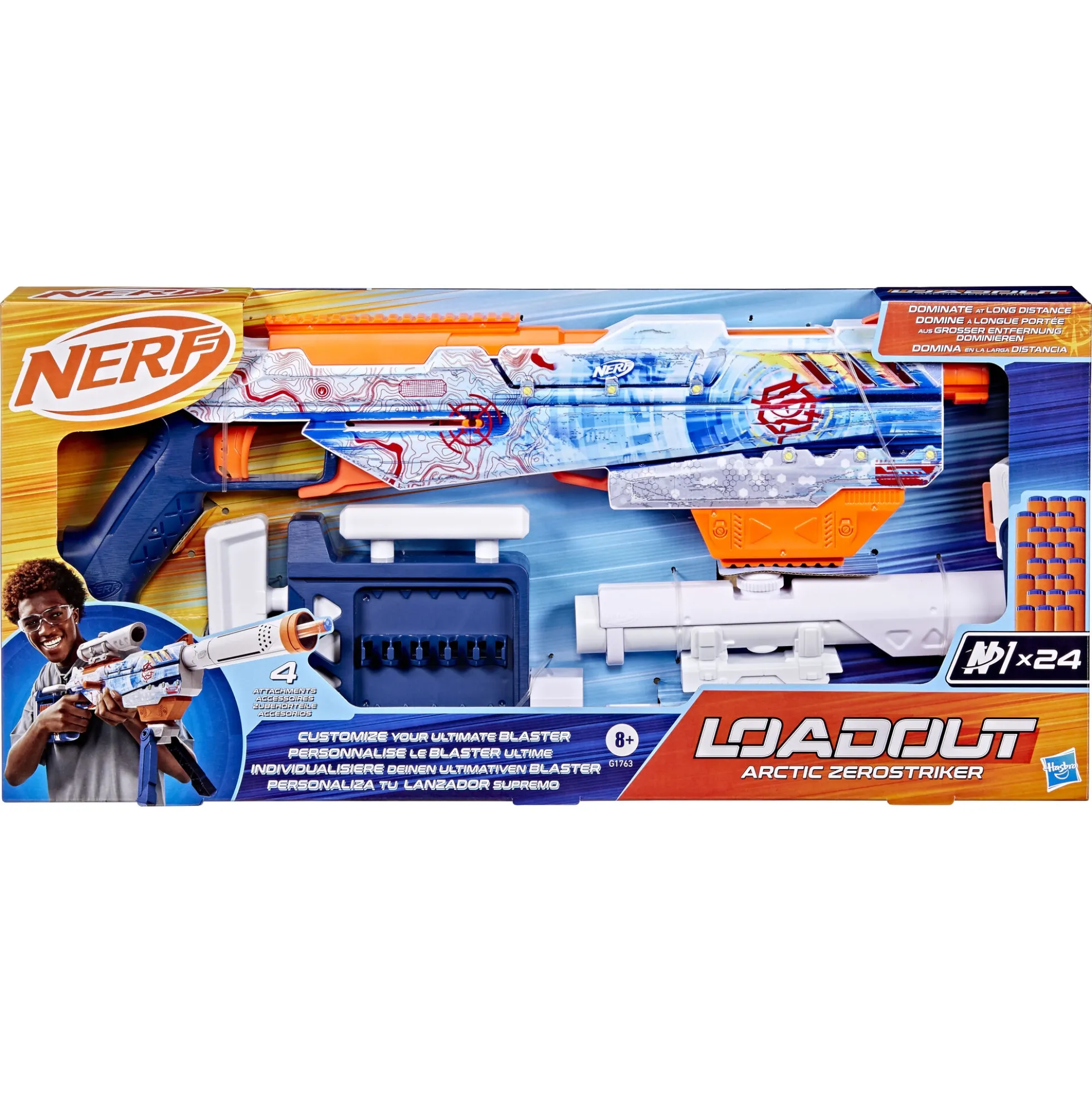 NERF LoadOut Arctic Zerostriker blaster gevær - inkl. 24. patroner