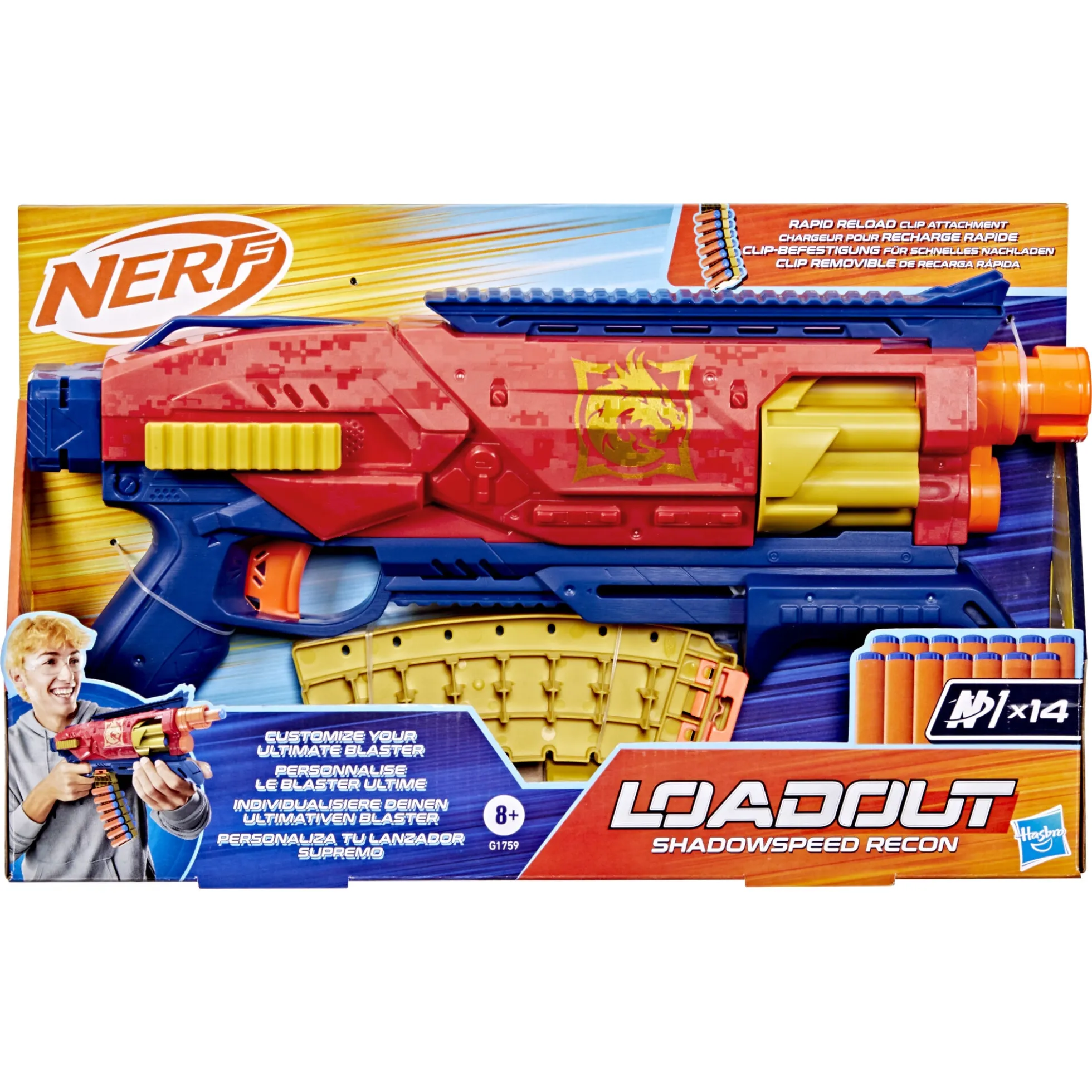 NERF LoadOut Shadowspeed Recon blaster - inkl. 14 patroner