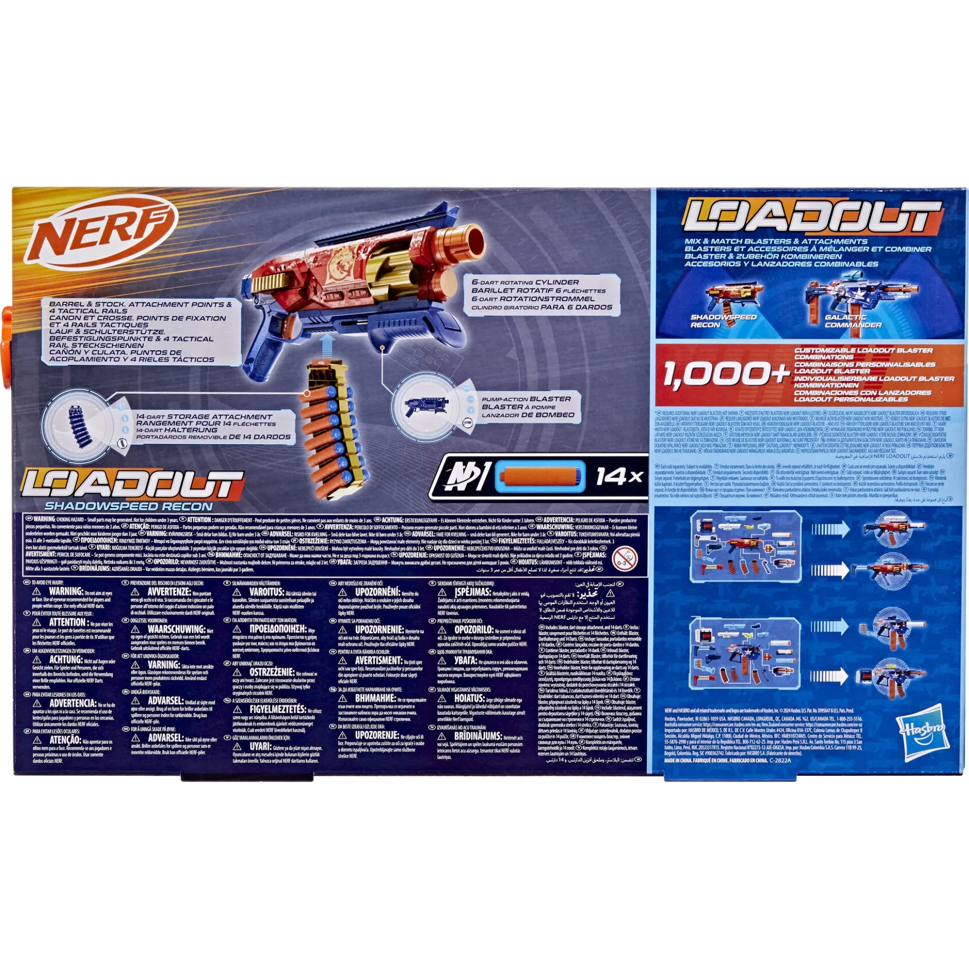 NERF LoadOut Shadowspeed Recon blaster - inkl. 14 patroner