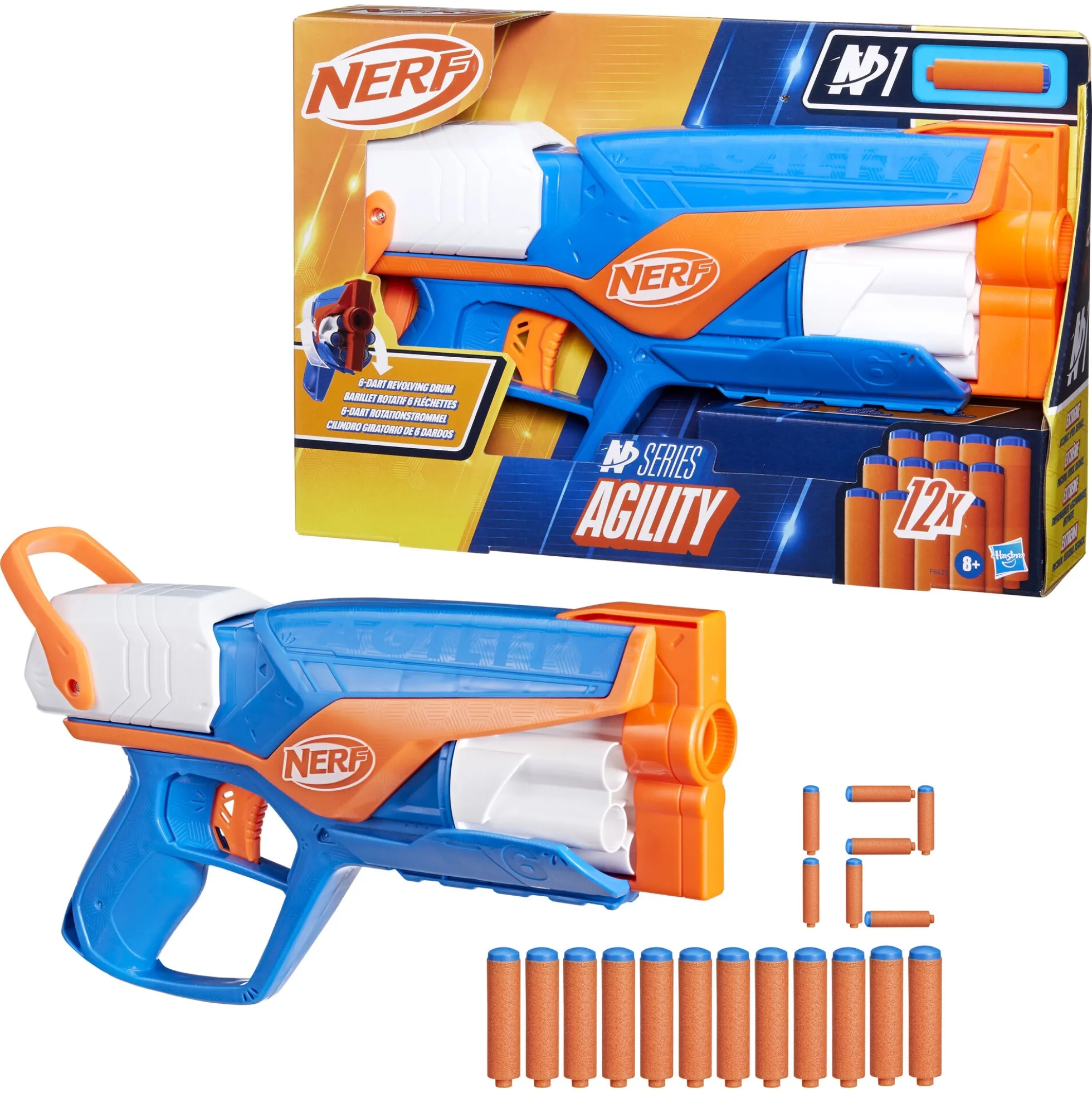NERF N Series Agility blaster pistol - inkl. 12 patroner