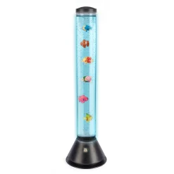 Ocean bubble fish tube lampe med fisk, bobler og fjernbetjening - 80 cm