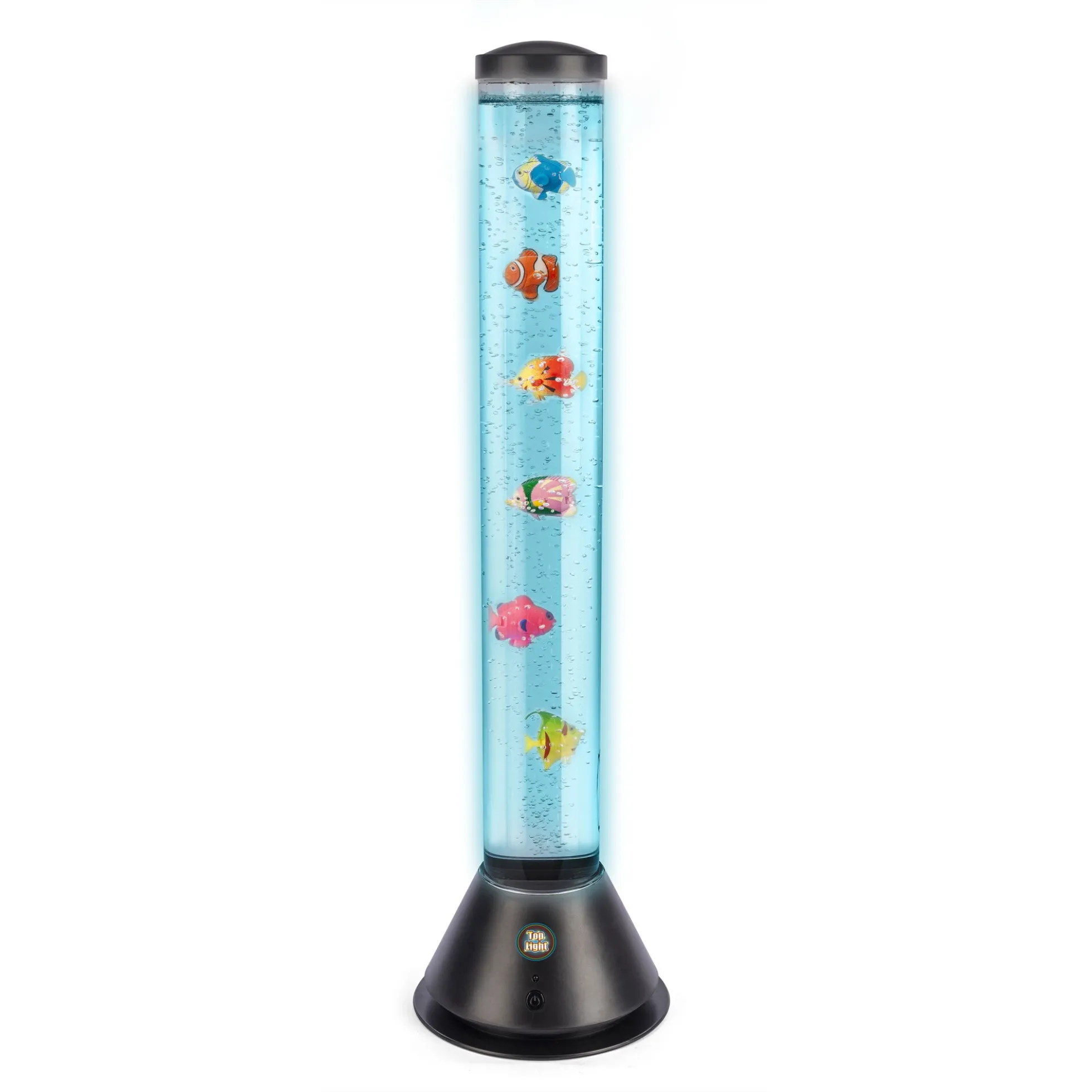 Ocean bubble fish tube lampe med fisk, bobler og fjernbetjening - 80 cm