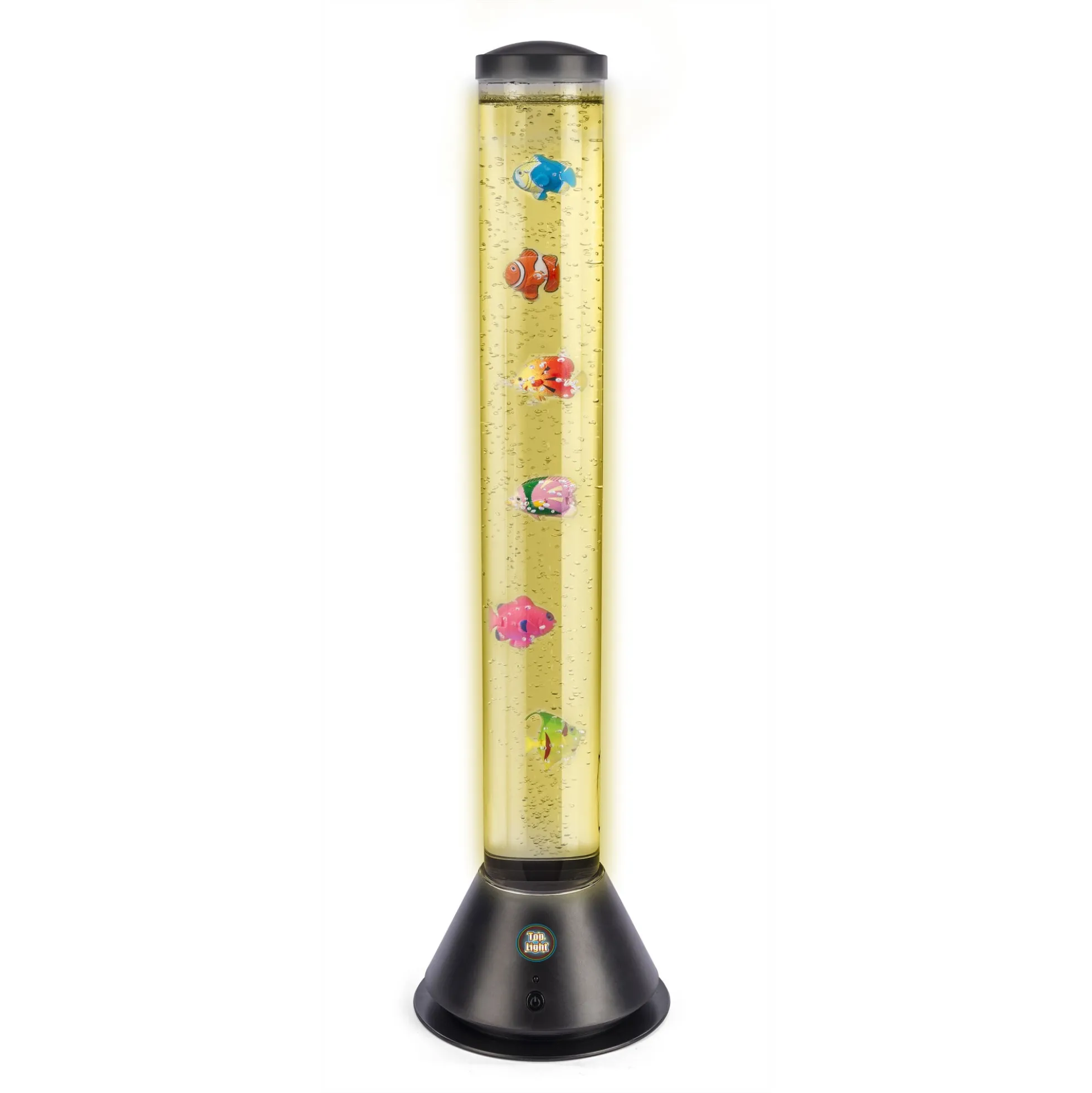 Ocean bubble fish tube lampe med fisk, bobler og fjernbetjening - 80 cm