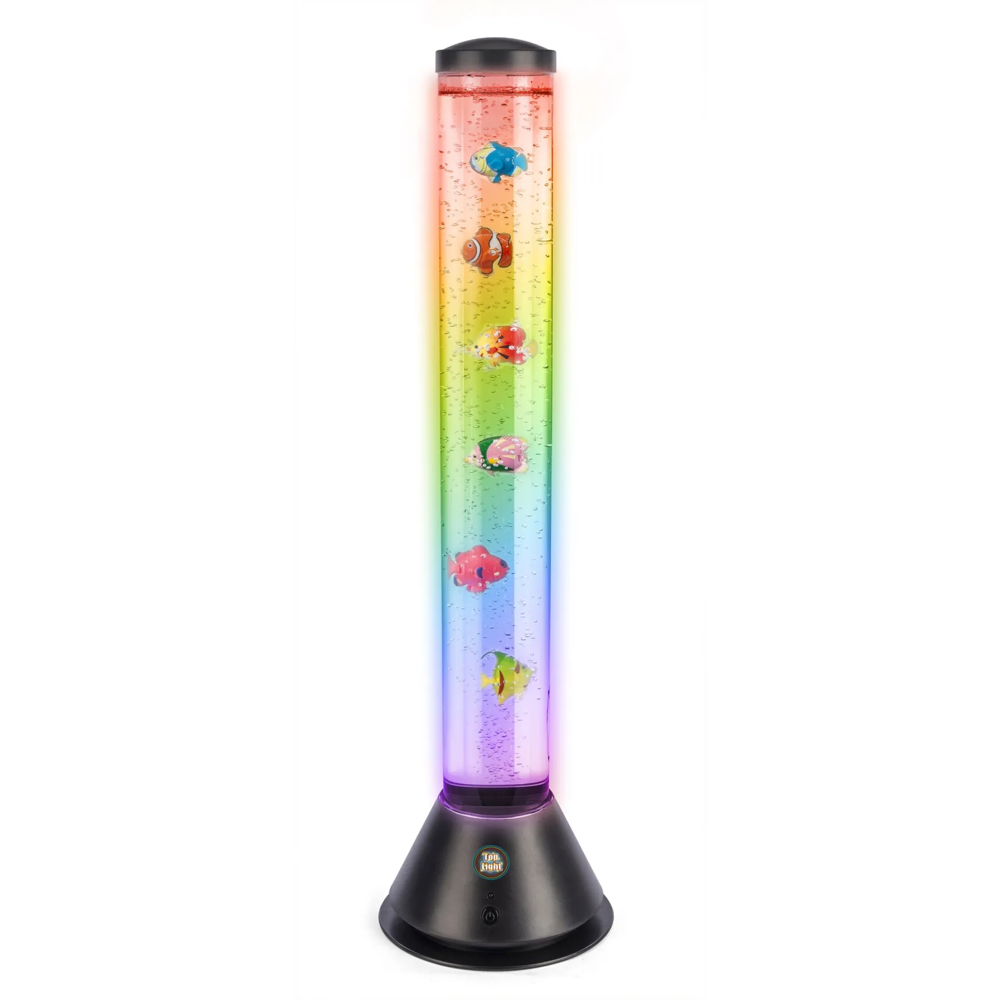 Ocean bubble fish tube lampe med fisk, bobler og fjernbetjening - 80 cm