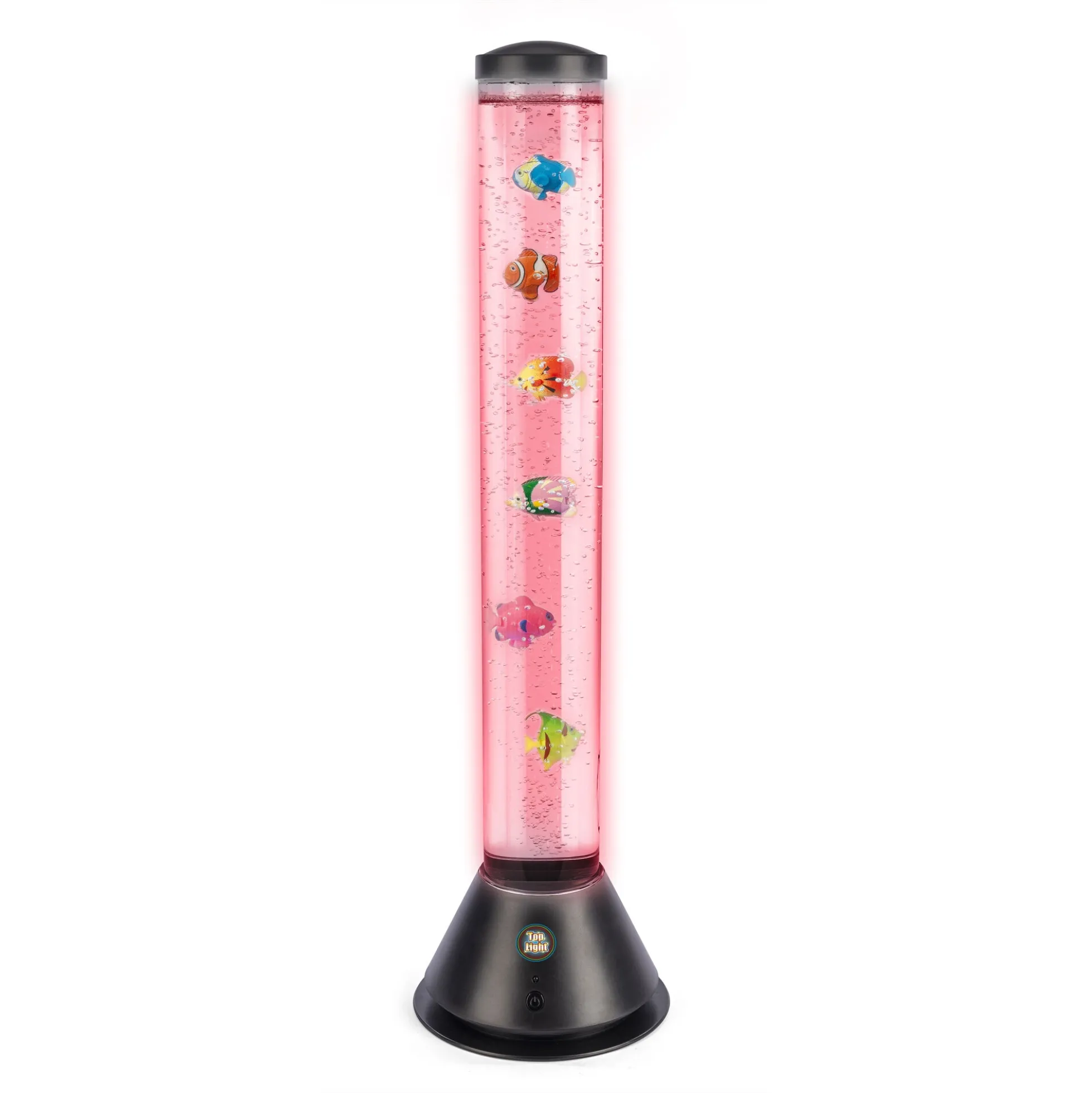 Ocean bubble fish tube lampe med fisk, bobler og fjernbetjening - 80 cm