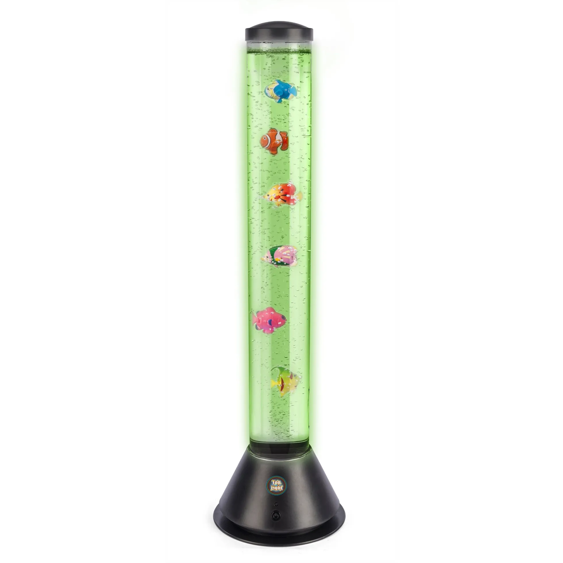 Ocean bubble fish tube lampe med fisk, bobler og fjernbetjening - 80 cm