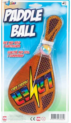 Paddleball 12x27 cm - Klassisk boldspil i orange