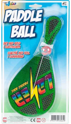 Paddleball 12x27 cm - Klassisk boldspil i grøn