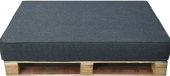 Pallehynde til pallesofa - 120x80 cm - 15 cm tyk siddehynde til palle - Antracitgrå pallehynde - Nordstrand Home pallesofa hynde