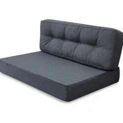 Pallehynde til pallesofa - 120x80 cm - 15 cm tyk siddehynde til palle - Antracitgrå pallehynde - Nordstrand Home pallesofa hynde