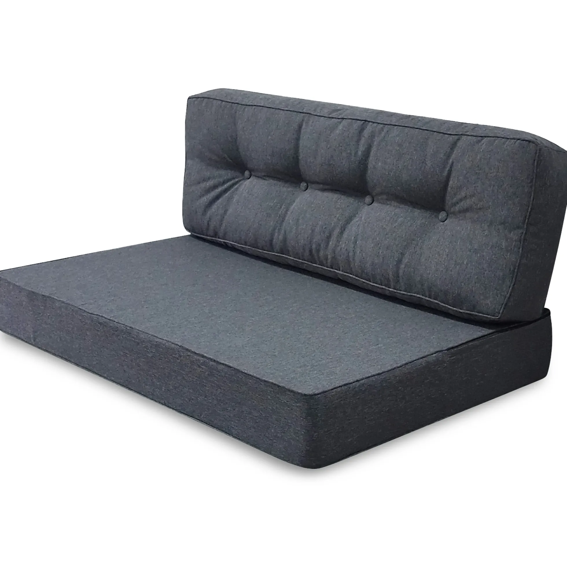 Pallehynde til pallesofa - 120x80 cm - 15 cm tyk siddehynde til palle - Antracitgrå pallehynde - Nordstrand Home pallesofa hynde