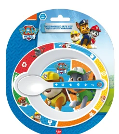 Paw Patrol børneservice - Spisesæt til børn - Skål og ske