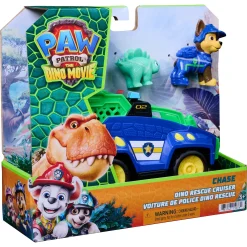 PAW Patrol Dino Filmen Chase dino-køretøj med figur - 15 cm